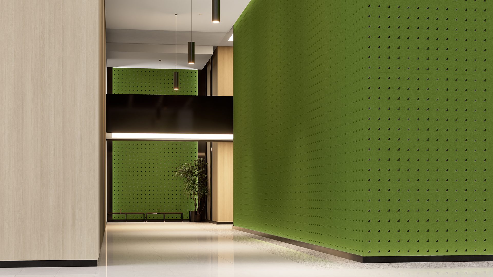 Right Triangle Pixel Wall Panel - Naturals