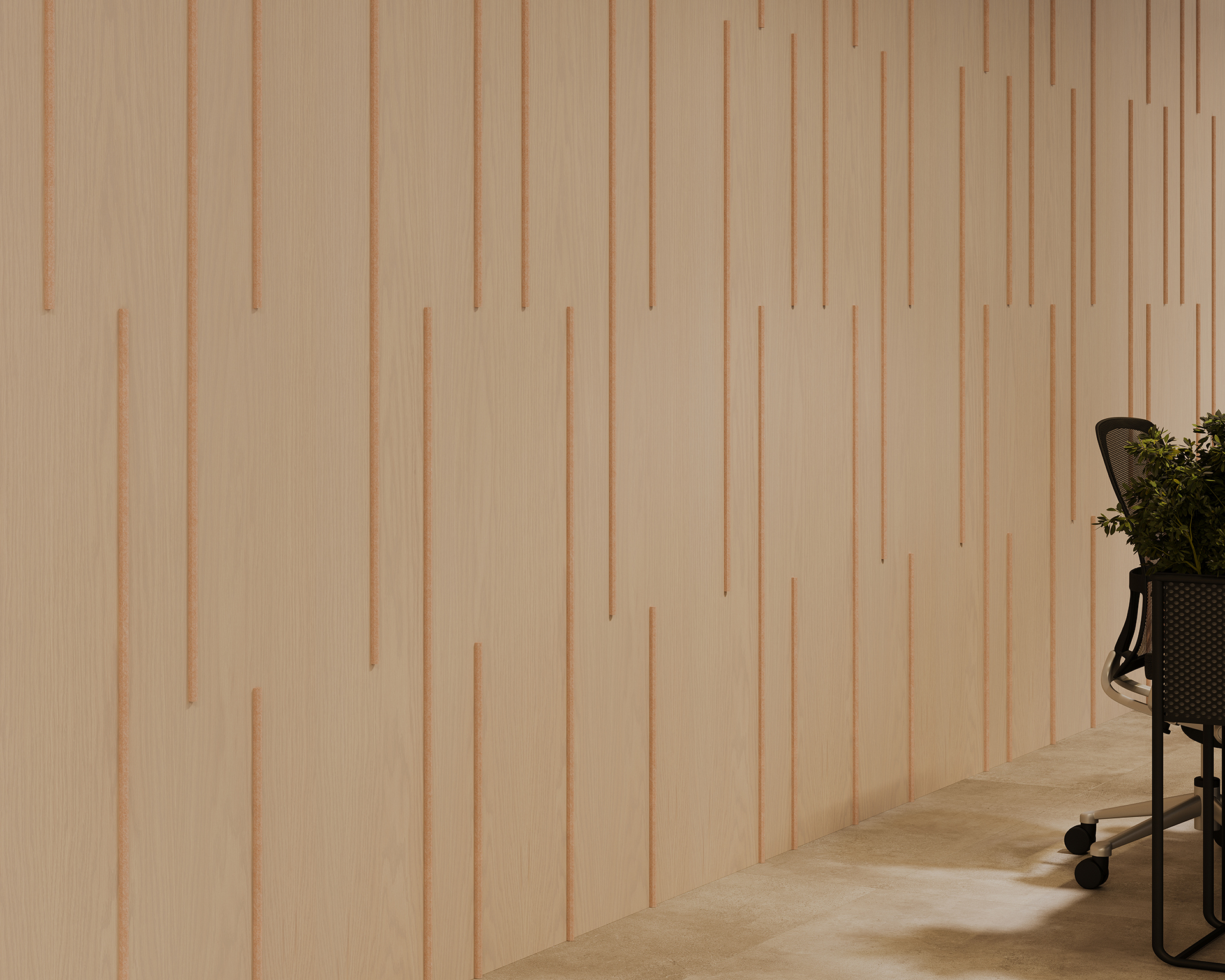 アプリコットsovキナリ Spine, Scored Wall Panels - WoodGrain