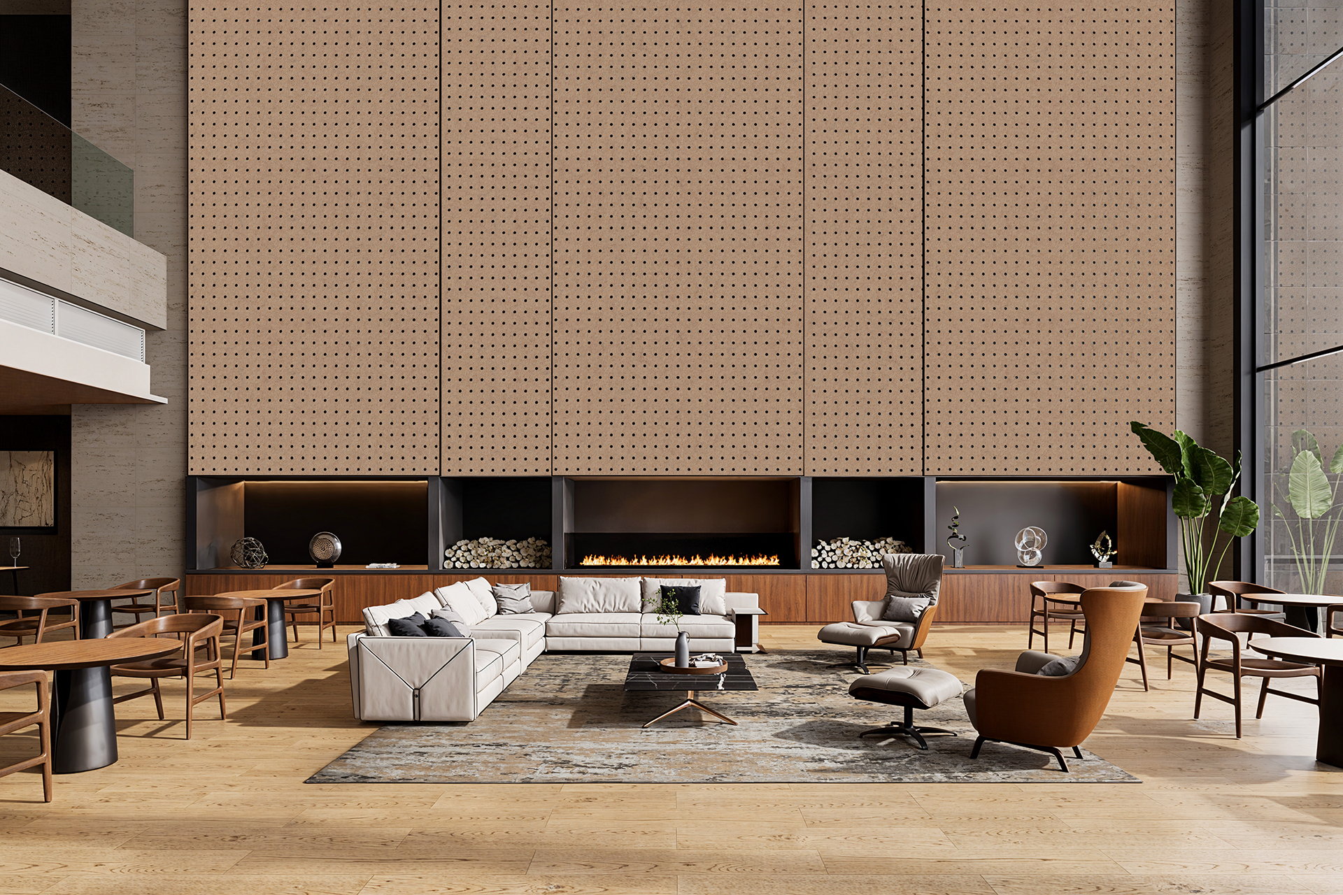 Pixel, Circle Wall Panels - Naturals