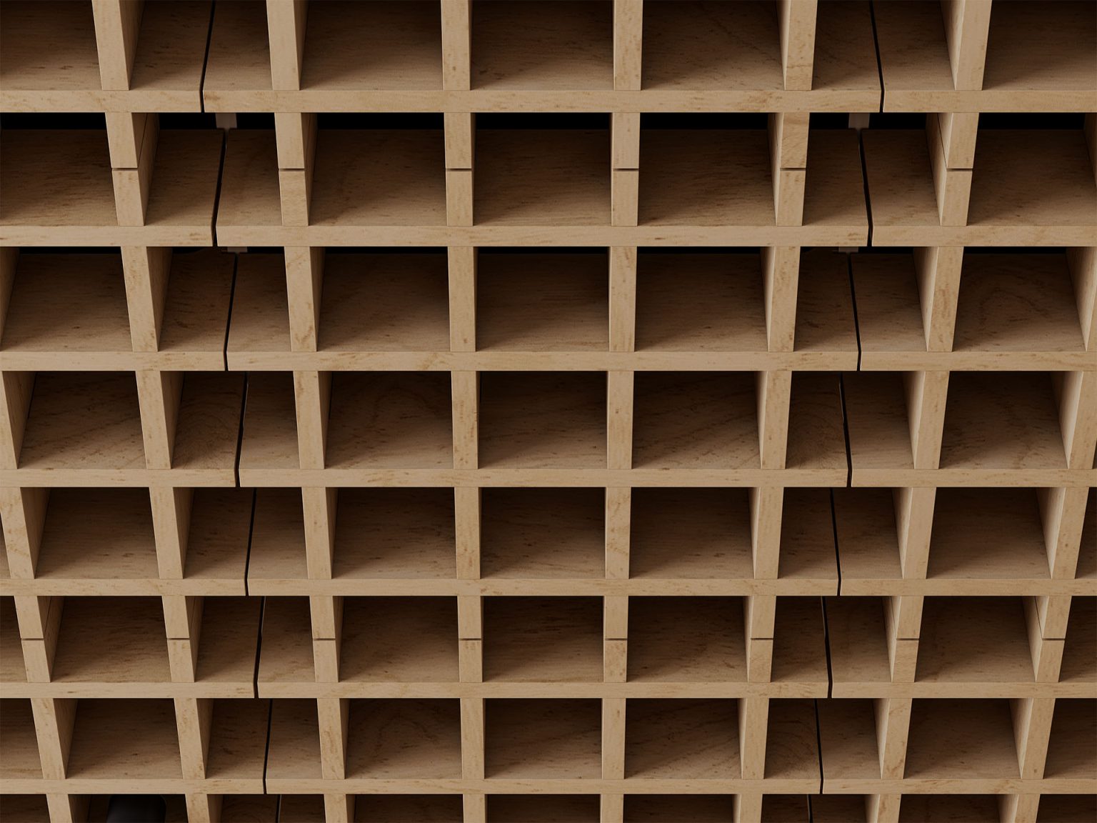 Woven, Pincheck Ceiling Frames - WoodGrain